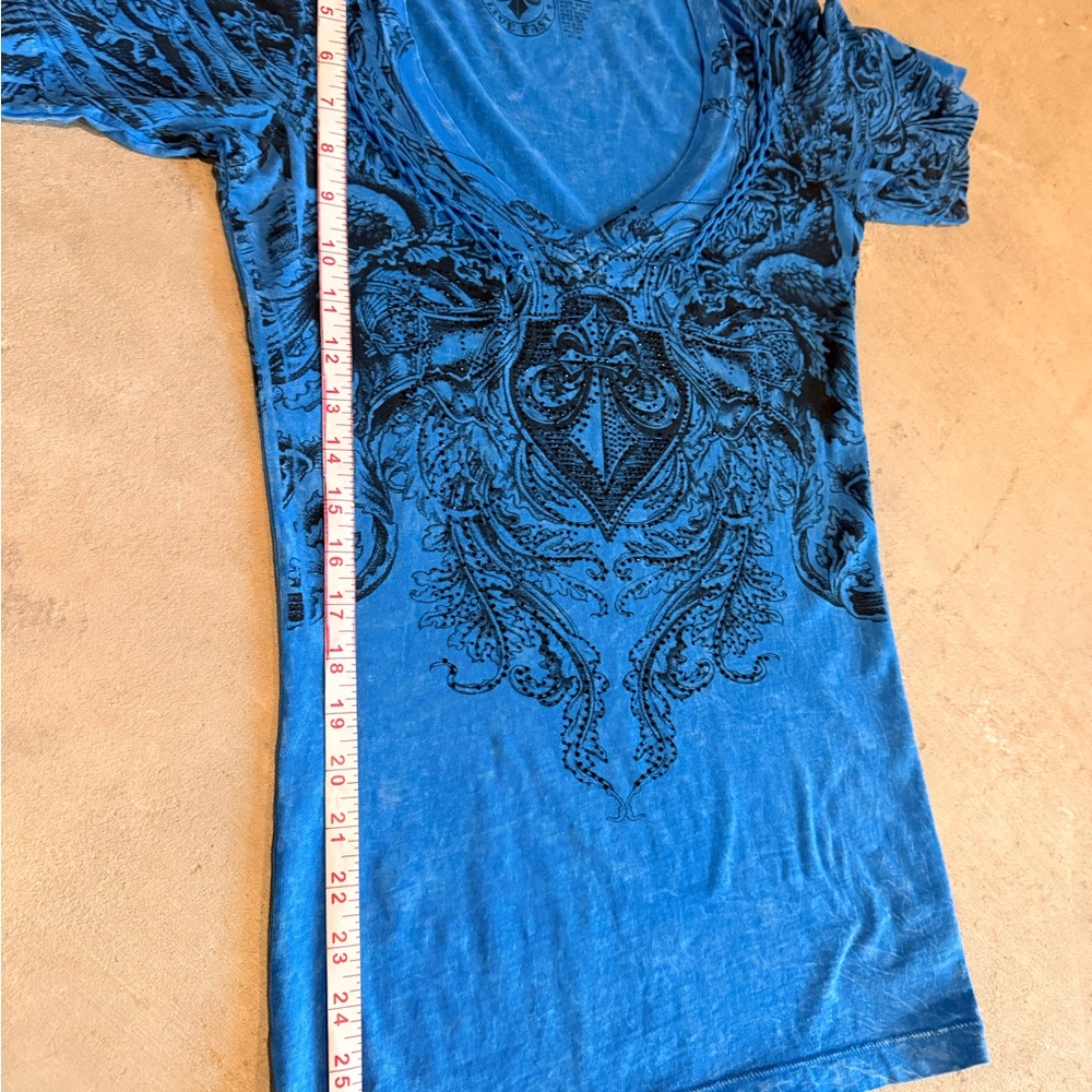 Affliction Blue Logo Tee - Picture 10 of 12
